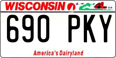 WI license plate 690PKY