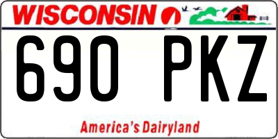 WI license plate 690PKZ