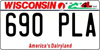 WI license plate 690PLA