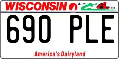WI license plate 690PLE