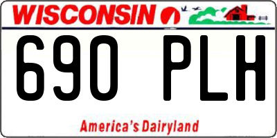 WI license plate 690PLH