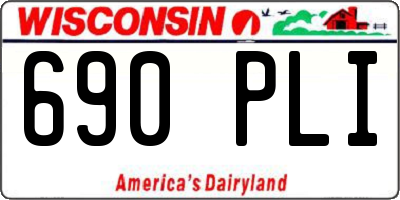 WI license plate 690PLI