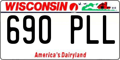 WI license plate 690PLL