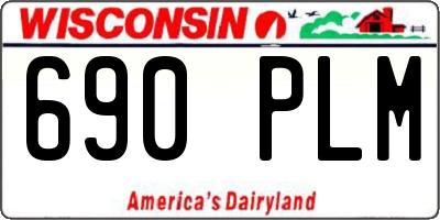 WI license plate 690PLM