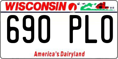 WI license plate 690PLO