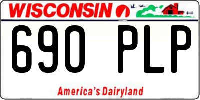 WI license plate 690PLP