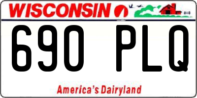 WI license plate 690PLQ