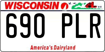 WI license plate 690PLR