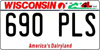 WI license plate 690PLS