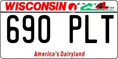WI license plate 690PLT