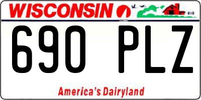 WI license plate 690PLZ