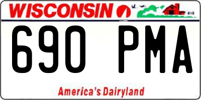 WI license plate 690PMA