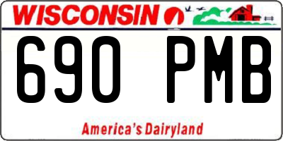 WI license plate 690PMB