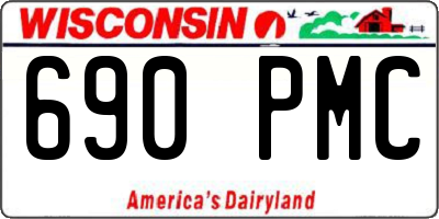 WI license plate 690PMC