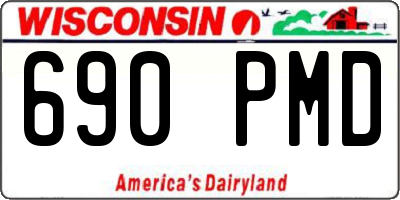 WI license plate 690PMD