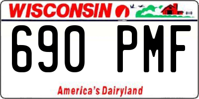 WI license plate 690PMF