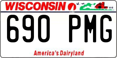 WI license plate 690PMG