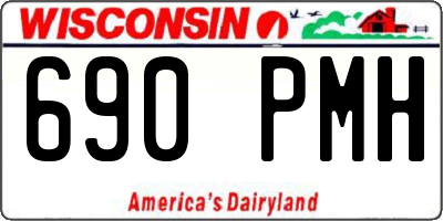 WI license plate 690PMH