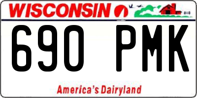 WI license plate 690PMK