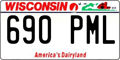 WI license plate 690PML