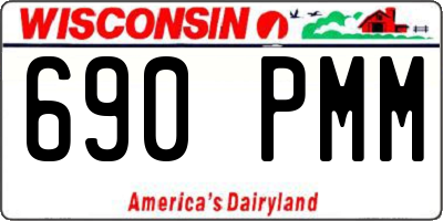 WI license plate 690PMM