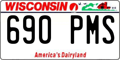 WI license plate 690PMS