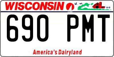 WI license plate 690PMT