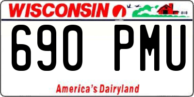 WI license plate 690PMU