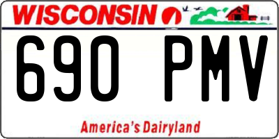 WI license plate 690PMV