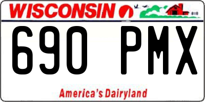 WI license plate 690PMX