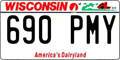 WI license plate 690PMY