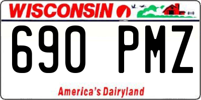 WI license plate 690PMZ