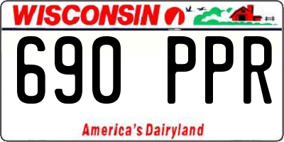 WI license plate 690PPR