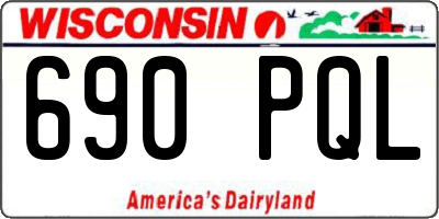 WI license plate 690PQL