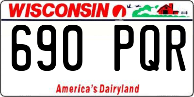 WI license plate 690PQR