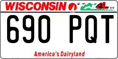 WI license plate 690PQT