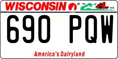 WI license plate 690PQW