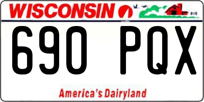WI license plate 690PQX