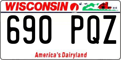 WI license plate 690PQZ