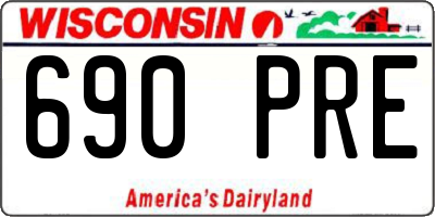 WI license plate 690PRE