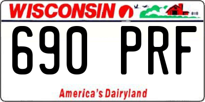 WI license plate 690PRF
