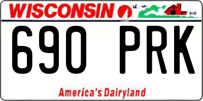 WI license plate 690PRK