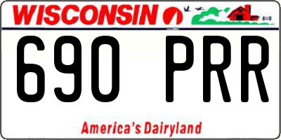 WI license plate 690PRR