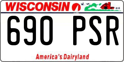 WI license plate 690PSR