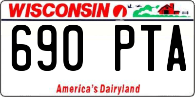 WI license plate 690PTA