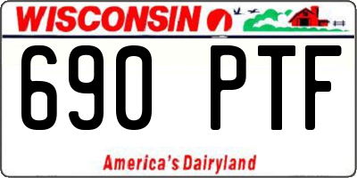 WI license plate 690PTF