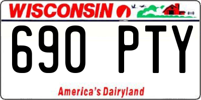 WI license plate 690PTY