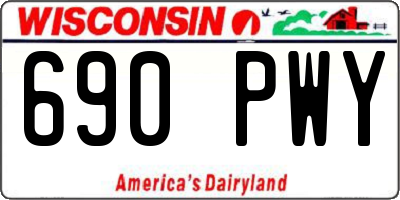 WI license plate 690PWY