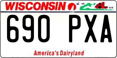 WI license plate 690PXA