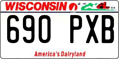 WI license plate 690PXB
